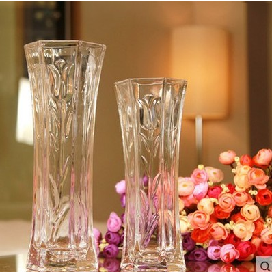 六角透明玻璃花瓶园艺水生水培植物富贵竹花瓶花盆