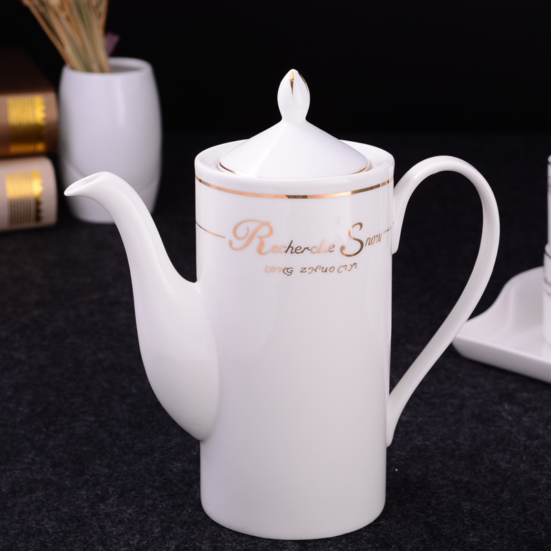 包邮 陶瓷咖啡壶 家用咖啡壶套装 凉水杯凉水壶 大奶壶 欧式茶壶