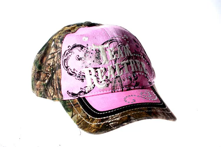 美国单男士女士粉色棒球帽户外运动帽时尚钻石反光珠野生款