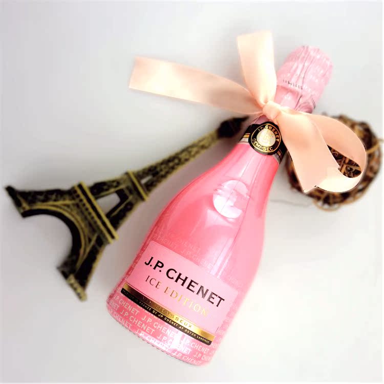 mini小瓶装 法国进口香奈桃红起泡酒200ML气泡酒半干型粉红葡萄酒