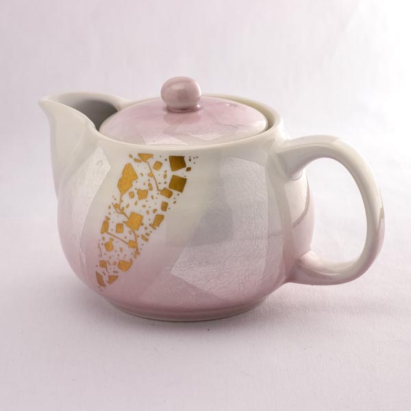 日本直邮九谷烧银彩金箔茶壶陶器瓷器精致茶具360ml茶器正品
