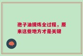 孢子油提炼全过程，原来这些地方才是关键